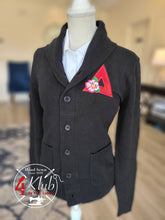 Load image into Gallery viewer, Black Shawl Cardigan (Front Emblem Only)