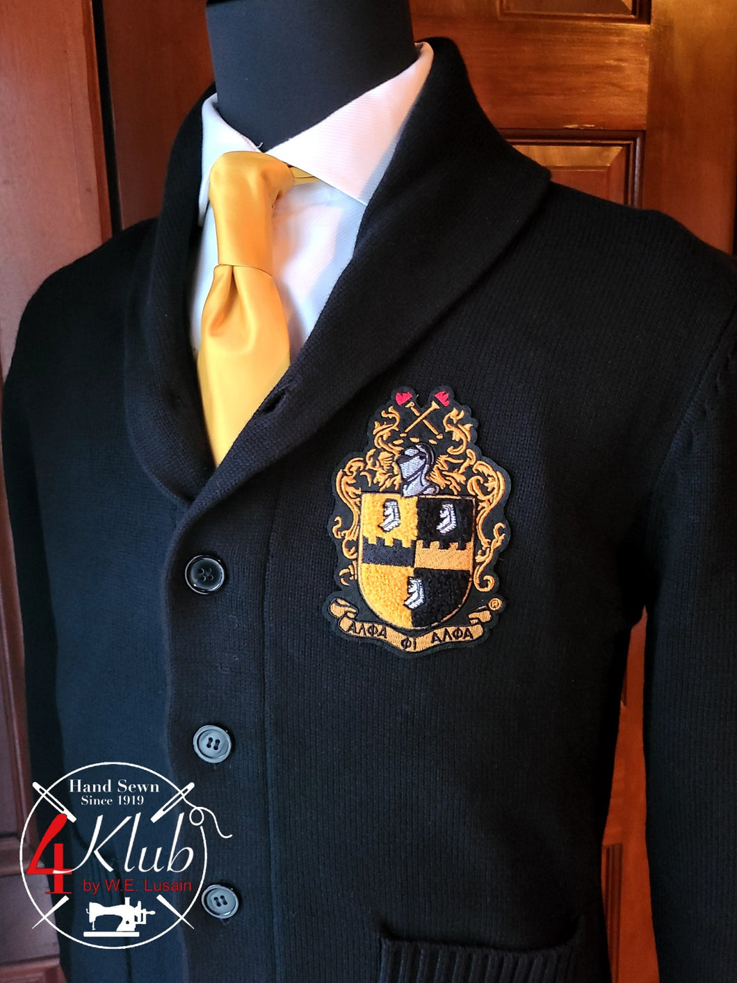 Alpha Cardigan Front Emblem Only